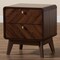 Baxton Studio Markell Mid-Century Transitional Walnut Brown Finished Wood 2-Drawer Nightstand 233-13271-ZORO - alternate 9